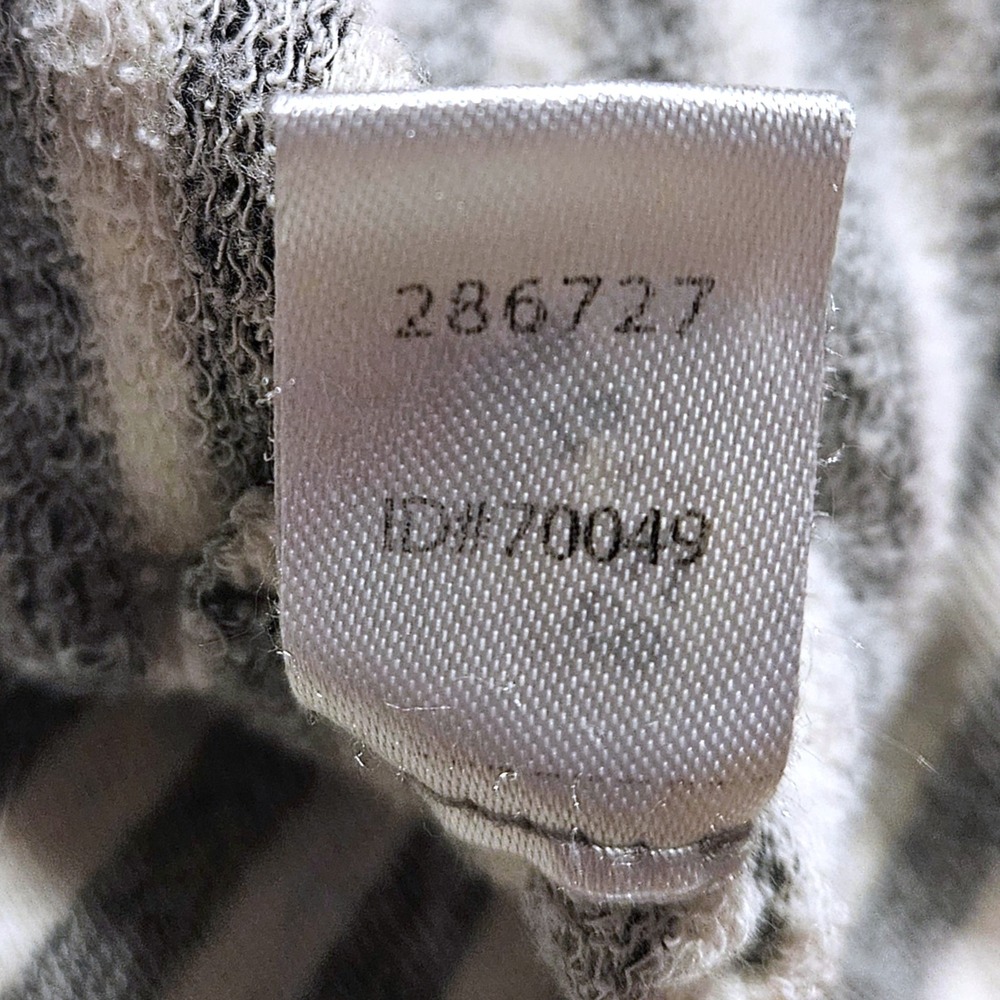 LOFT Striped Zip Shoulder Long Sleeve Top Gray White Size Small Casual - Picture 13 of 13